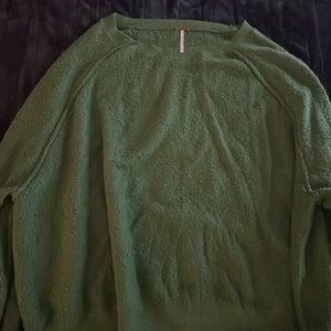 Worn once.,Green FREE PEOPLE pullover